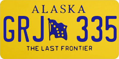 AK license plate GRJ335