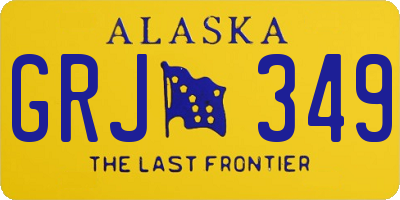 AK license plate GRJ349