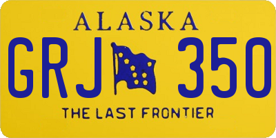 AK license plate GRJ350