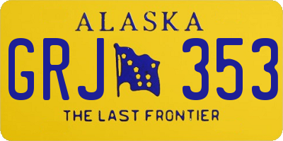 AK license plate GRJ353