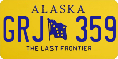 AK license plate GRJ359