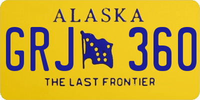 AK license plate GRJ360