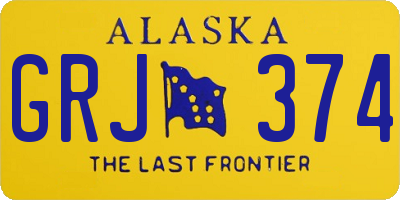 AK license plate GRJ374