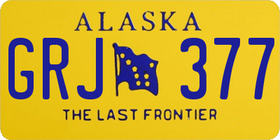 AK license plate GRJ377