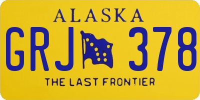 AK license plate GRJ378