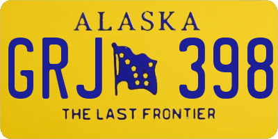 AK license plate GRJ398