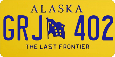 AK license plate GRJ402