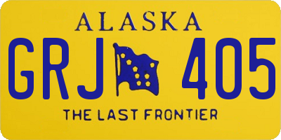 AK license plate GRJ405