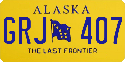 AK license plate GRJ407