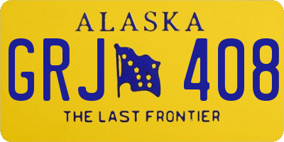 AK license plate GRJ408