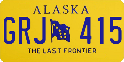 AK license plate GRJ415