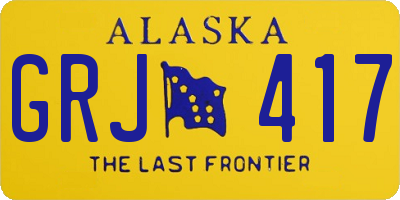 AK license plate GRJ417