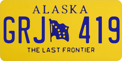 AK license plate GRJ419