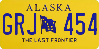 AK license plate GRJ454