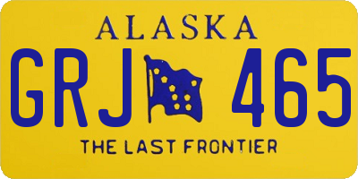 AK license plate GRJ465