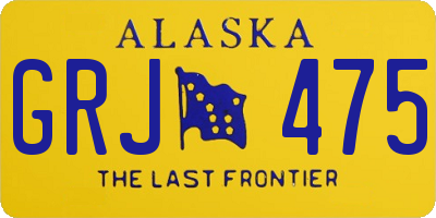 AK license plate GRJ475