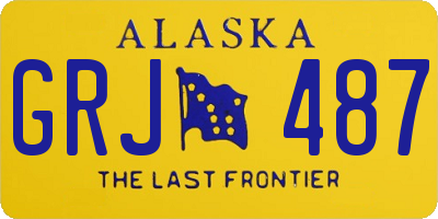 AK license plate GRJ487