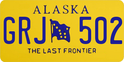 AK license plate GRJ502