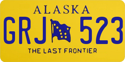 AK license plate GRJ523