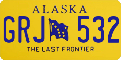 AK license plate GRJ532