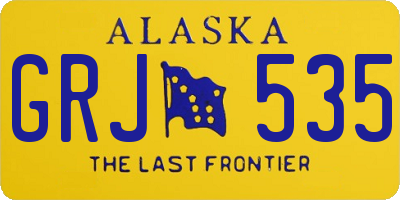 AK license plate GRJ535