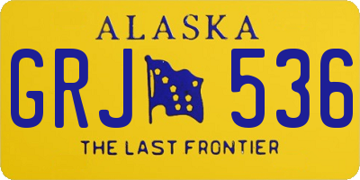 AK license plate GRJ536