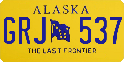 AK license plate GRJ537