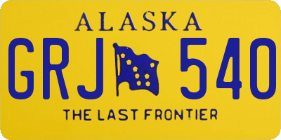 AK license plate GRJ540