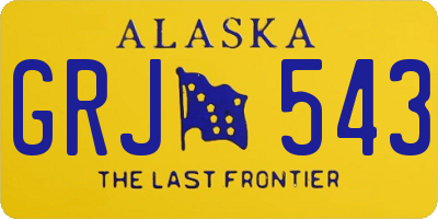 AK license plate GRJ543