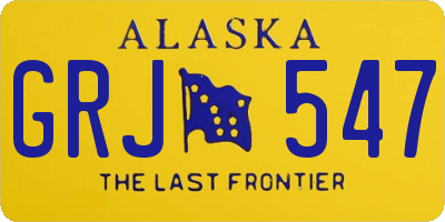 AK license plate GRJ547