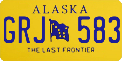 AK license plate GRJ583