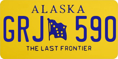 AK license plate GRJ590
