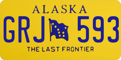 AK license plate GRJ593