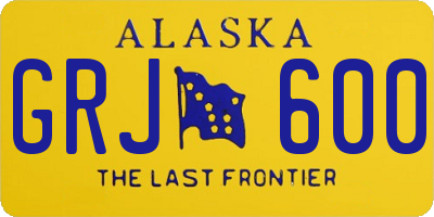 AK license plate GRJ600