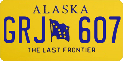 AK license plate GRJ607