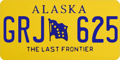 AK license plate GRJ625