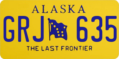 AK license plate GRJ635