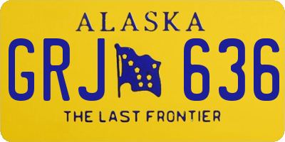 AK license plate GRJ636