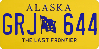 AK license plate GRJ644
