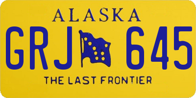 AK license plate GRJ645