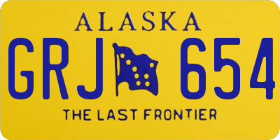AK license plate GRJ654