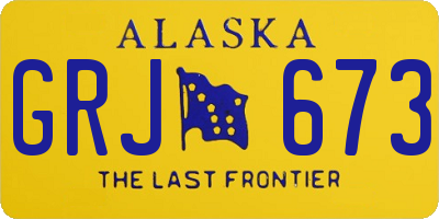 AK license plate GRJ673