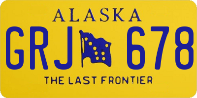 AK license plate GRJ678