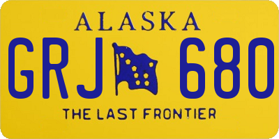AK license plate GRJ680