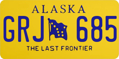 AK license plate GRJ685