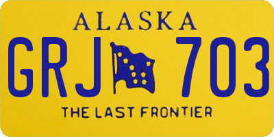 AK license plate GRJ703