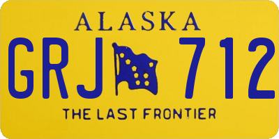 AK license plate GRJ712