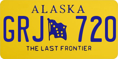 AK license plate GRJ720