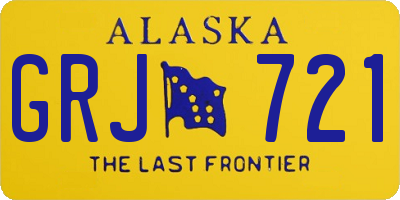 AK license plate GRJ721