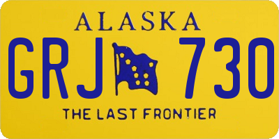 AK license plate GRJ730